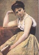 Jean Baptiste Camille  Corot La lecture interrompue (mk11) oil